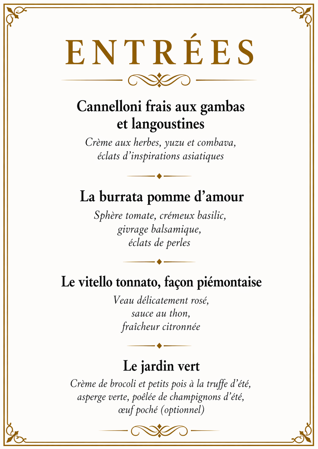 entrées